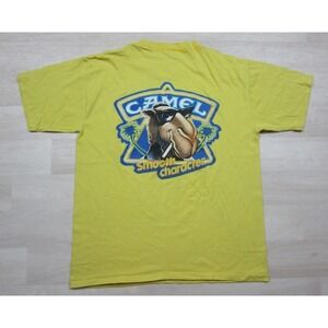 Vintage 80s Camel Pocket T-Shirt (XL) Joe Camel Smooth Character Single Stitch